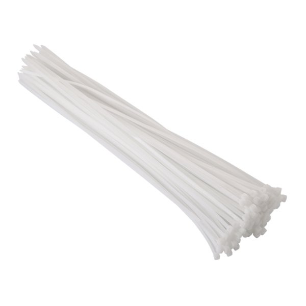Хомут пластиковий 4,8*400 мм (100 шт/уп.), білий INTERTOOL TC-4840