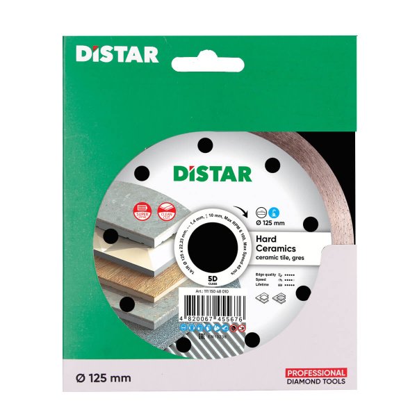 Круг алмазний вiдрiзний Distar 1A1R 125x1,4/1,0x10x22,23 Hard ceramics