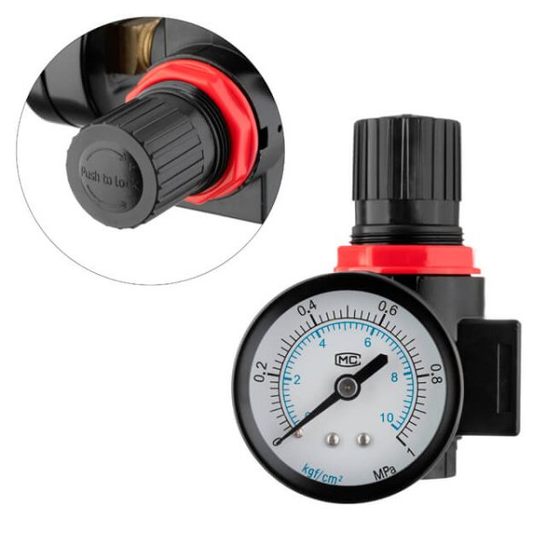 Регулятор тиску 1/4", до 8 атм, до 850 л/хв INTERTOOL PT-1425