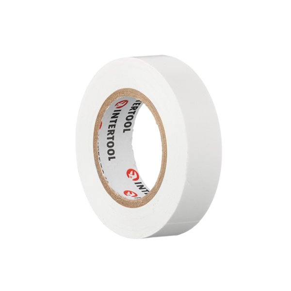 Стрічка ізоляційна 0.15мм*17мм*15м біла INTERTOOL IT-0043
