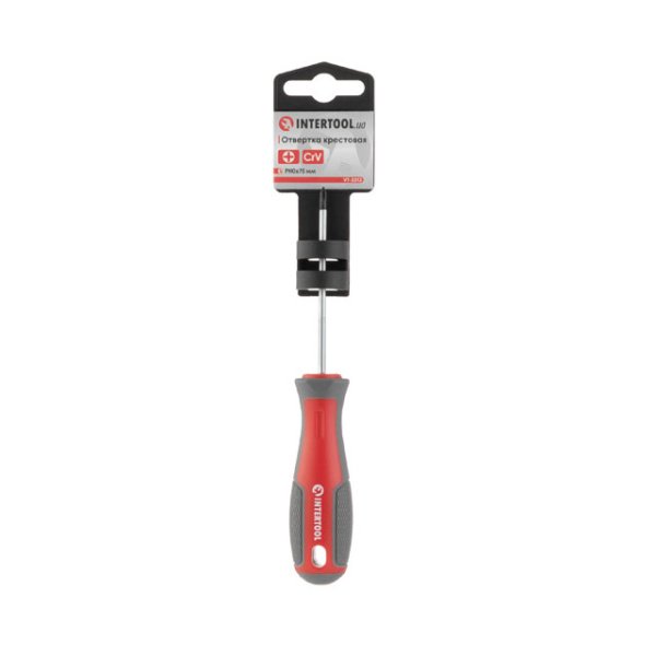 Викруткa PH0 * 75 мм, CR-V INTERTOOL VT-3313