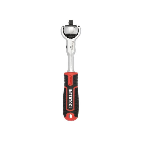 Рукоятка з храповим механізмом поворотна, 72 зуба 1/4 ", Cr-V STORM INTERTOOL ET-8007