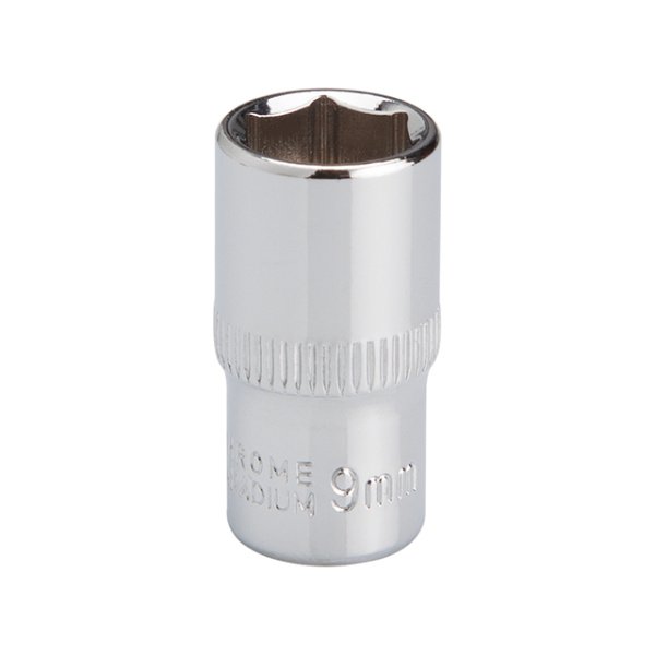 Головка шестигранна 1/4", 9×25 мм, Cr-V, STORM INTERTOOL ET-0439