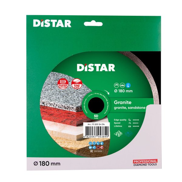 Круг алмазный отрезной 1A1R 180x1,4x8,5x25,4 Granite