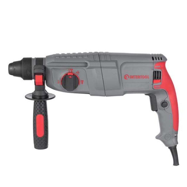 Перфоратор, 0,85 кВт, 3,2 Дж, 0-900 об/хв, 0-4400 уд/хв, 3 режими, SDS plus INTERTOOL DT-0180