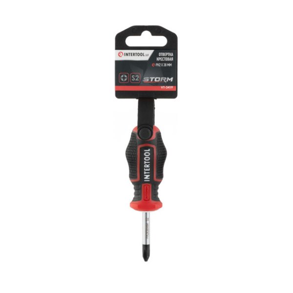 Викруткa хрестова PH2 * 38 мм, S2, STORM INTERTOOL VT-3419