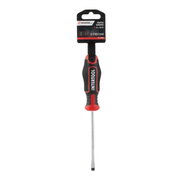 Викрутка шлицьова, SL5,0×100 мм, S2, STORM INTERTOOL VT-3406