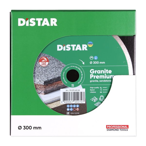 Круг алмазный отрезной 1A1R 300x2,4x10x32 Granite Premium
