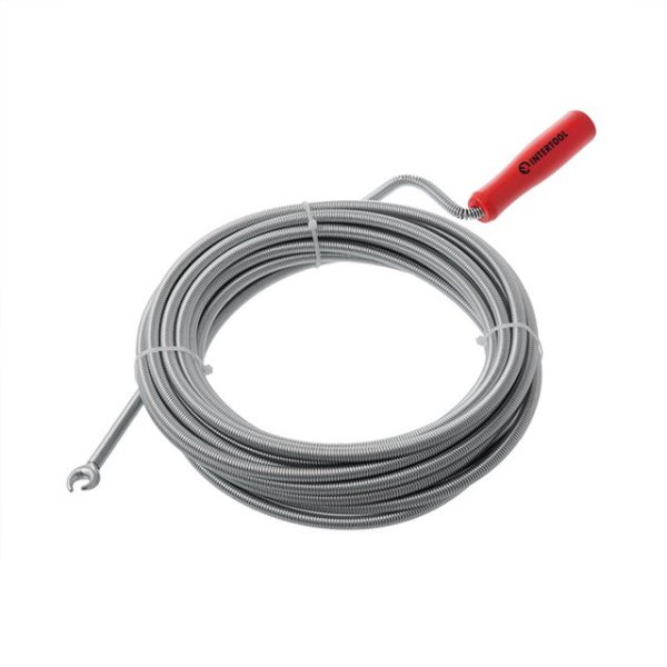 Трос для чищення труб, 9 мм × 10 м, пробивний наконечник INTERTOOL HP-1007