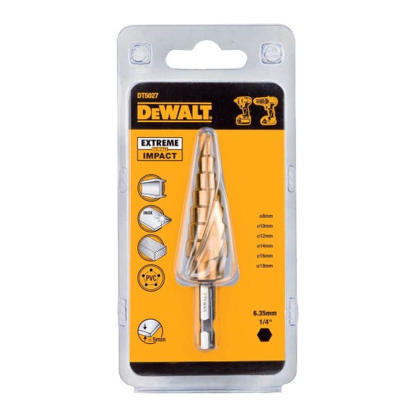 Свердло по металу EXTREME IMPACT, ступеневе DeWALT DT5027