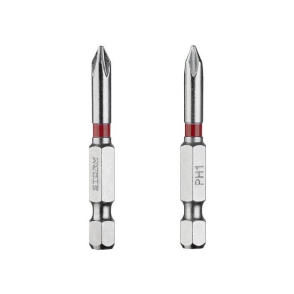 Комплект викруткових насадок PH1 1/4" * 50мм, S2, уп. 2 од., STORM INTERTOOL VT-0211