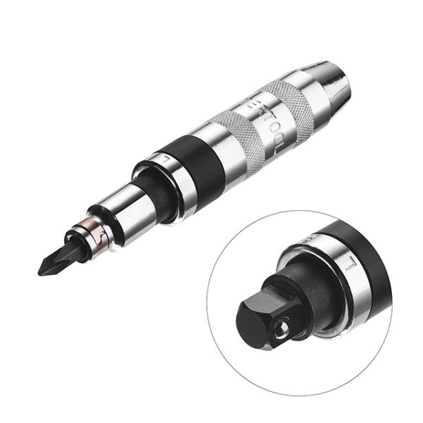 Викрутка ударна з комплектом насадок, 6 од. INTERTOOL HT-0431