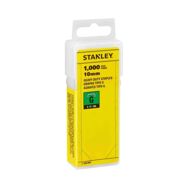 Скоби тип G висотою 10 мм для степлера Heavy Duty, в упаковці 1000 шт STANLEY 1-TRA706T