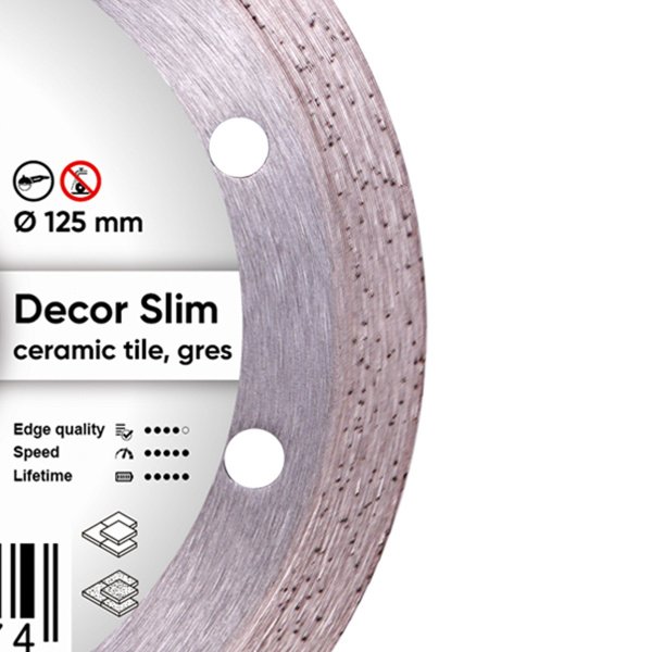 Круг алмазний вiдрiзний Distar 1A1R 125x1,2/1,0x8x22,23 Decor Slim