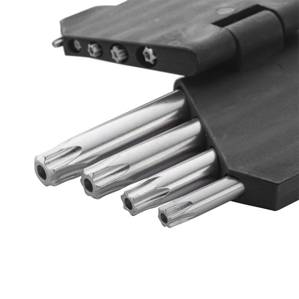 Набір ключів Г-подібних TORX з отвором 9 шт, Т10-Т50, CrV INTERTOOL HT-0604