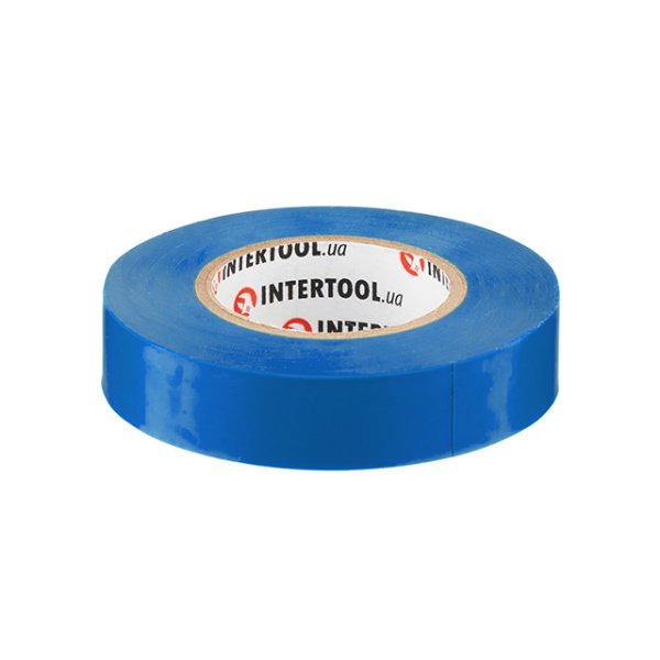 Стрічка ізоляційна 0.15мм*17мм*20м синя INTERTOOL IT-0020