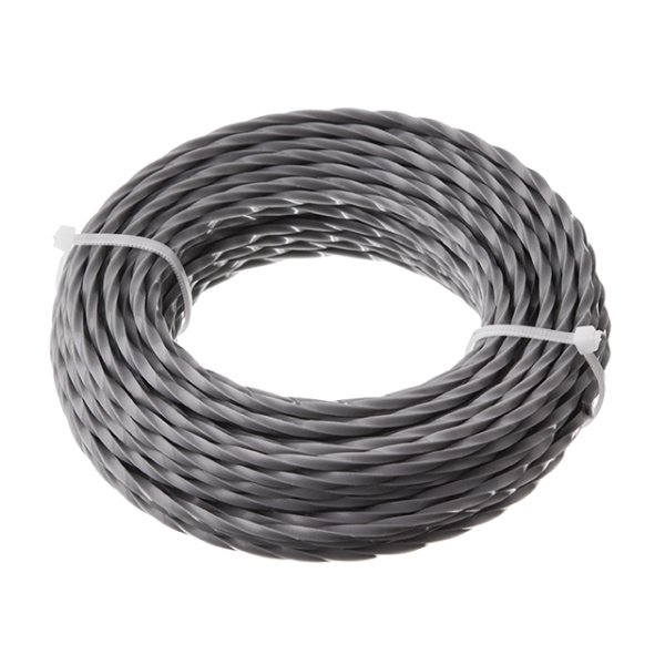 Лiска для тримера "квадрат" кручена армована, 3.0 мм x 15 м INTERTOOL DT-2330