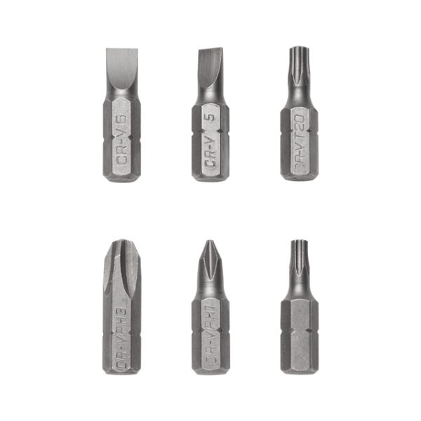 Викрутка реверсивна з комплектом насадок 7од. INTERTOOL HT-0408