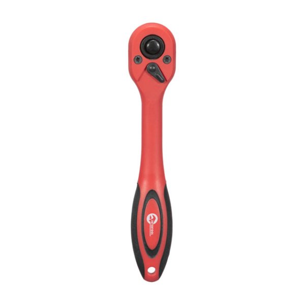 Рукоятка з храповим механізмом на 72 зубця 1/4" вигнута CrV (професійна) INTERTOOL HT-2107