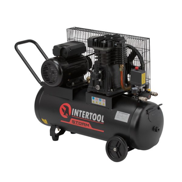 Компресор, 50 л, 1,8 кВт, 220 В, 10 атм, 250 л/хв INTERTOOL PT-0011