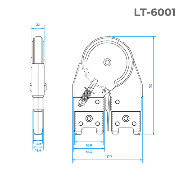 Механізм шарнірний для драбин LT-0028, LT-0029, LT-0030 (TOP HINGE) INTERTOOL LT-6001