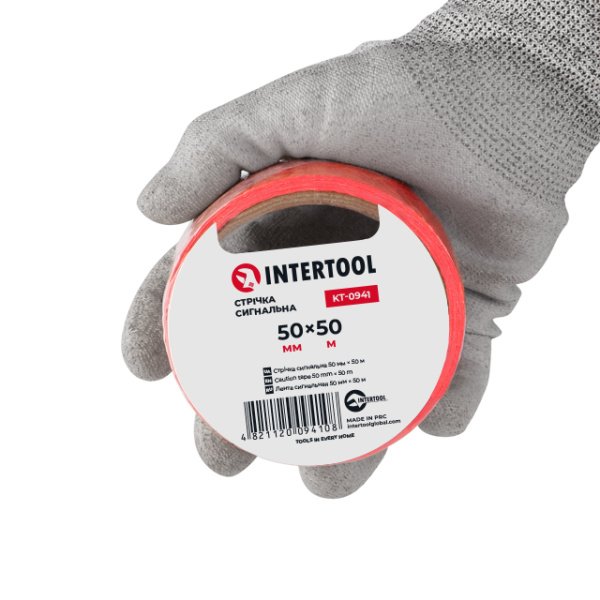 Стрічка сигнальна, 50 м, 50 мм INTERTOOL KT-0941
