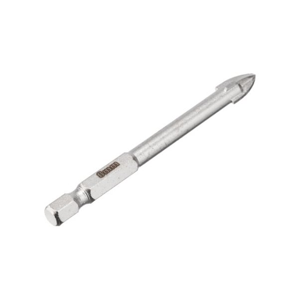 Свердло по склу та кераміці, 8 мм, HEX 1/4" INTERTOOL SD-0288
