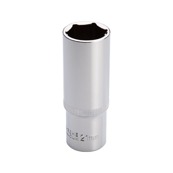 Головка шестигранна подовжена 1/2", 21*78 мм CrV INTERTOOL ET-0121