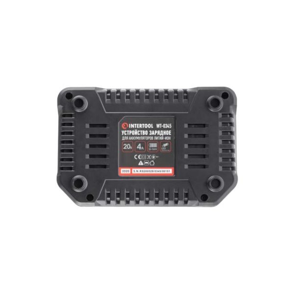 Пристрій зарядний для акумуляторів Li-ion 20 В, струм заряду 4,0 А INTERTOOL WT-0345