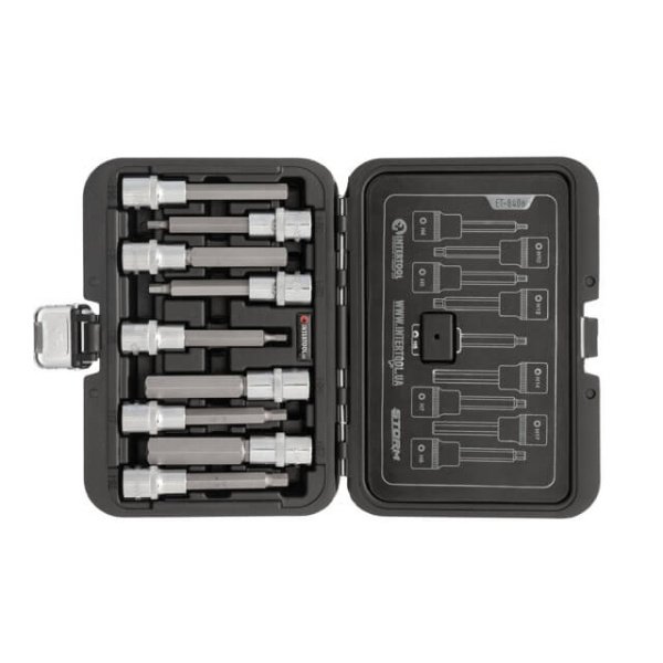 Набір біт HEX 1/2" 4-17, 100 мм, S2, STORM INTERTOOL ET-8406