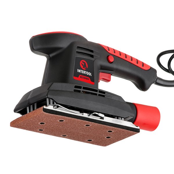 Шліфмашина вібраційна 200 Вт, 11000 об/хв, платформа 187×90 мм INTERTOOL WT-0521