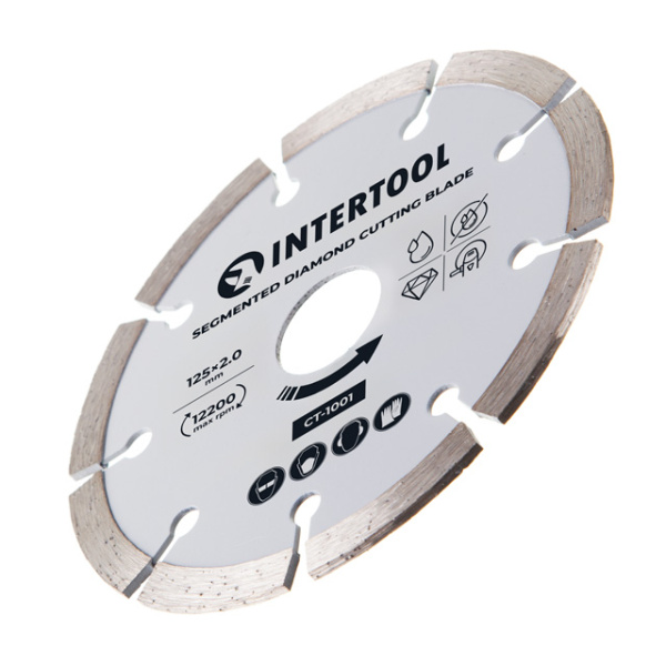 Диск відрізний сегментний алмазний, 115 мм, 16-18%, 13280 об/хв INTERTOOL CT-1001