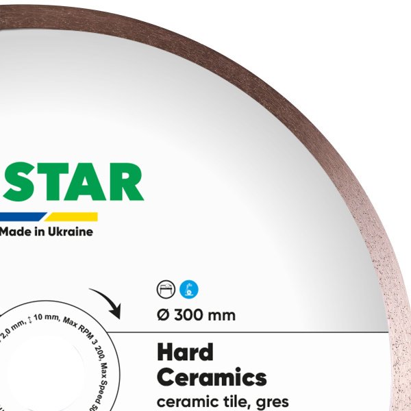 Круг алмазный отрезной 1A1R 300x2/1,6x10x32 Hard ceramics
