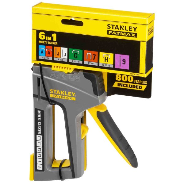 Степлер LIGHT DUTY / HEAVYDUTY / CABLE / BRADS TR75 FATMAX® 6 У 1 для всіх типів скоб STANLEY FMHT6-70868