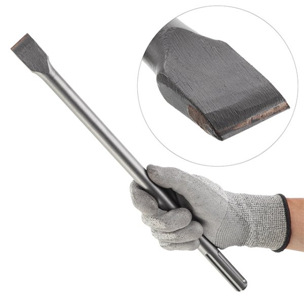 Зубило плоске, SDS-Max, 25 мм, 400×18 мм, з побідитовою напайкою INTERTOOL SD-0455