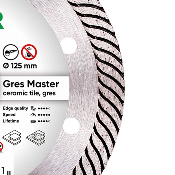 Круг алмазный отрезной 1A1R 125x1,4/1,0x10x22,23 Gres Master
