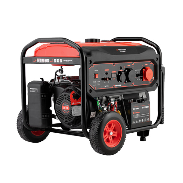 Генератор бензиновий 9/10 кВт, 400/230 В, DUAL POWER, бак 25 л, електро/ручний старт, мідна обмотка, STORM INTERTOOL DT-1196