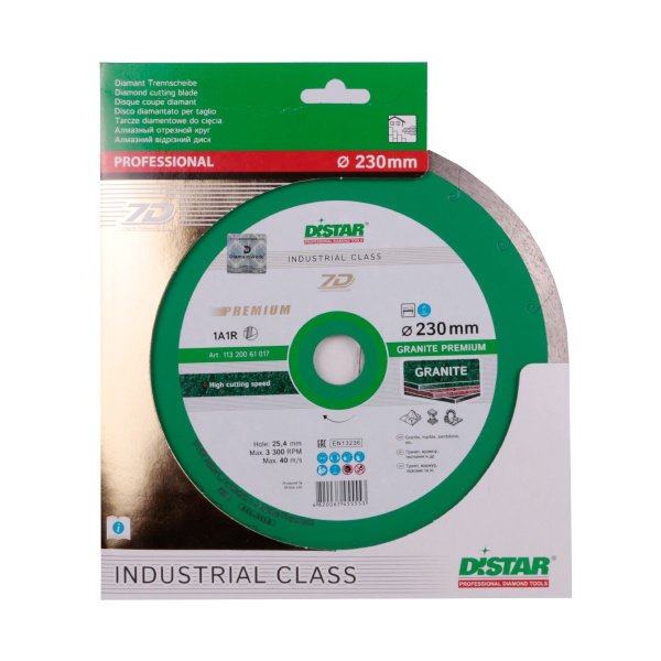 Круг алмазний вiдрiзний Distar 1A1R 230x1,9x10x25,4 Granite Premium