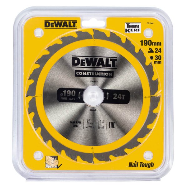 Диск пиляльний СONSTRUCTION DeWALT DT1944