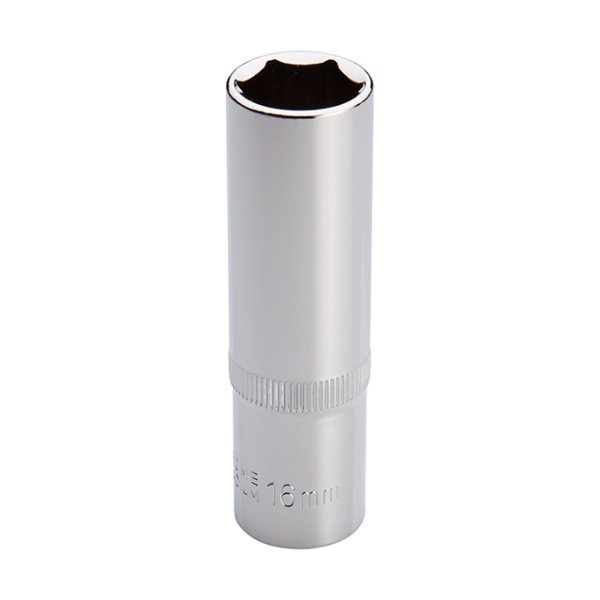 Головка шестигранна подовжена 1/2", 16*78 мм CrV INTERTOOL ET-0116