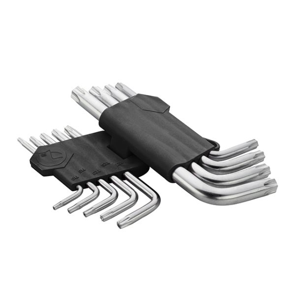 Набір ключів Г-подібних TORX з отвором 9 шт, Т10-Т50, CrV INTERTOOL HT-0604