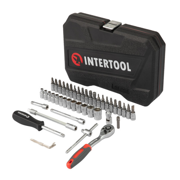 Набір інструментів 1/4" 48од (ET-6046SP) INTERTOOL ET-9048