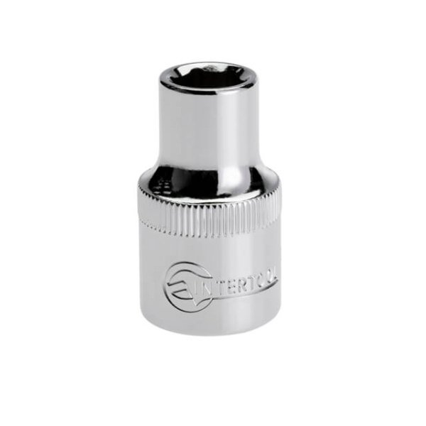 Головка шестигранна 1/2" 10*38 мм CrV INTERTOOL ET-0010
