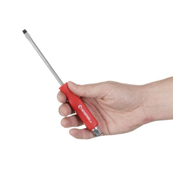 Викрутка ударна SL 6 * 125 мм CrV INTERTOOL HT-0483